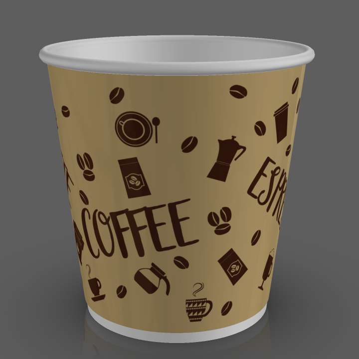 10 oz Single Wall Paper Hot Cup - Line Cafecito - EcPack