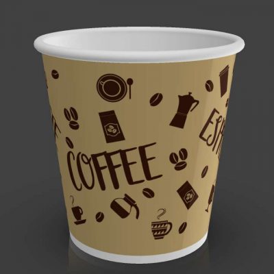 10 oz Single Wall Paper Hot Cup - Line Cafecito - EcPack